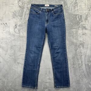 Wrangler High Rise True Straight Jeans Women's Size 32M Blue Denim